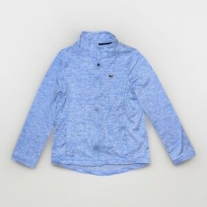 Vineyard Vines Youth Small 7 8 Blue Full Zip Performance Jacket Whale Logo